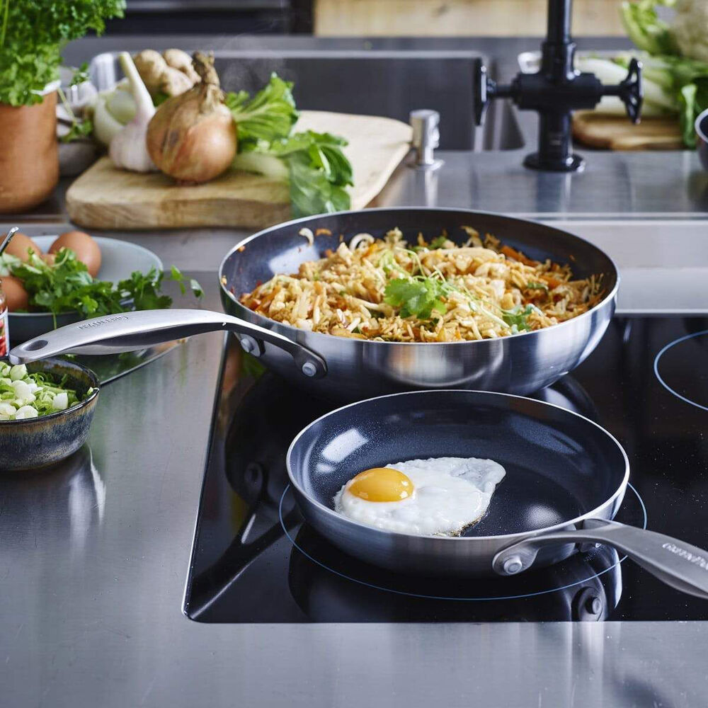 Greenpan 28cm Stainless Steel Geneva Kitchen Frying Pan