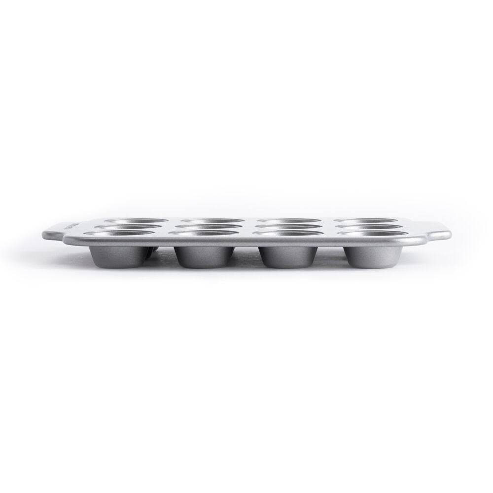 12pc KitchenAid Mini Round Cake Aluminised Steel Pan Grey