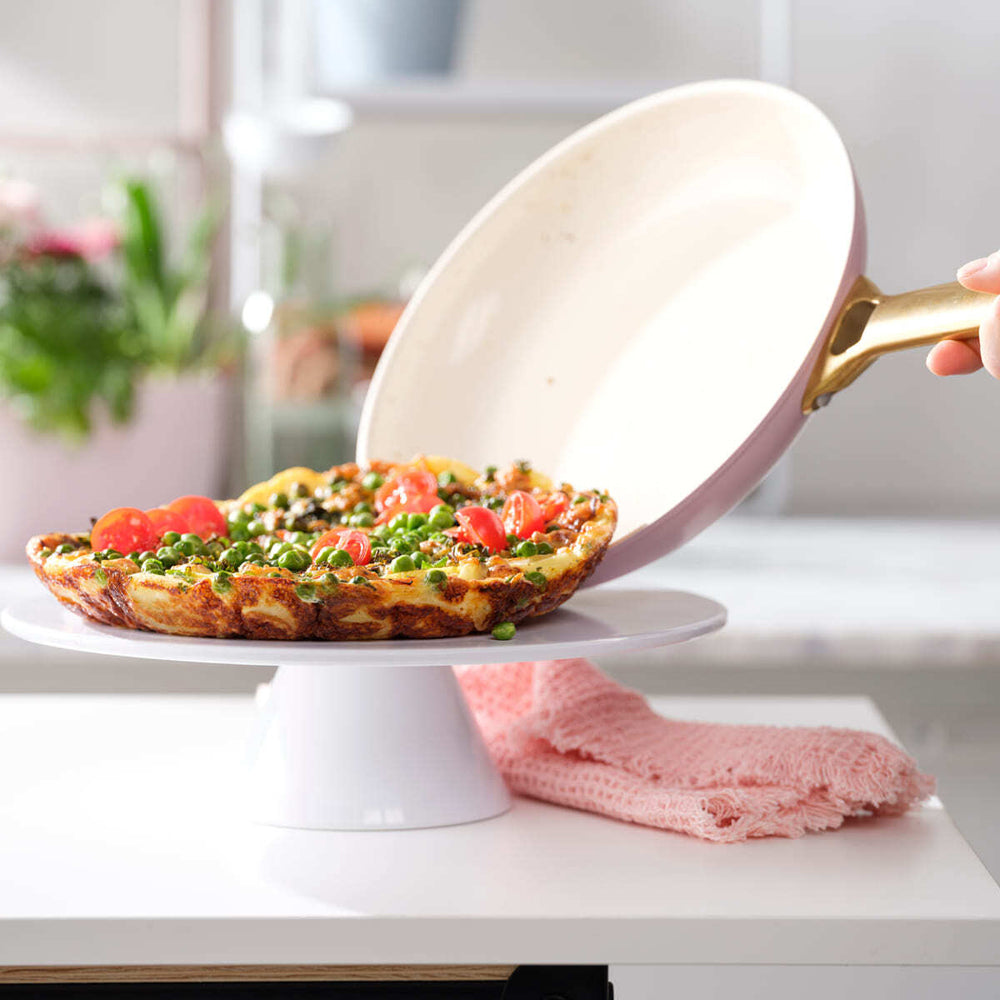 GreenPan Padova Pink Open Frypan 24cm Home Kitchen Cookware