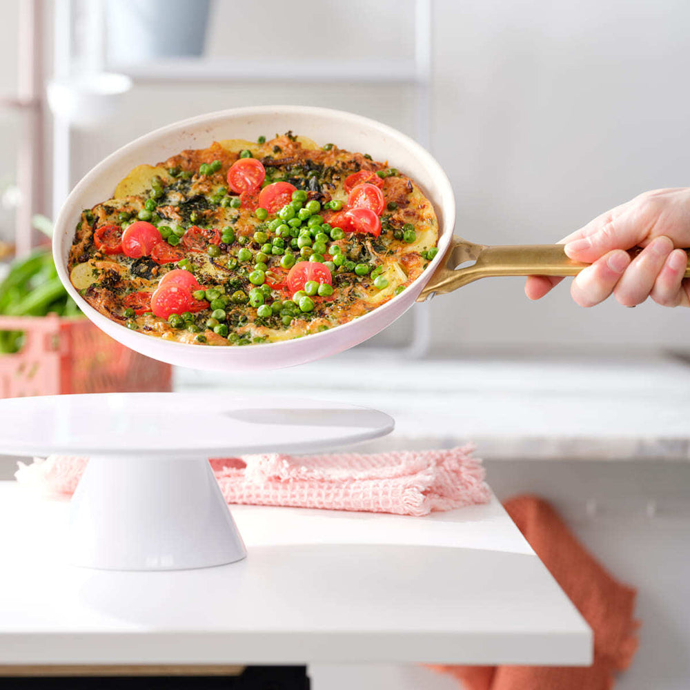 GreenPan Padova Pink Open Frypan 24cm Home Kitchen Cookware