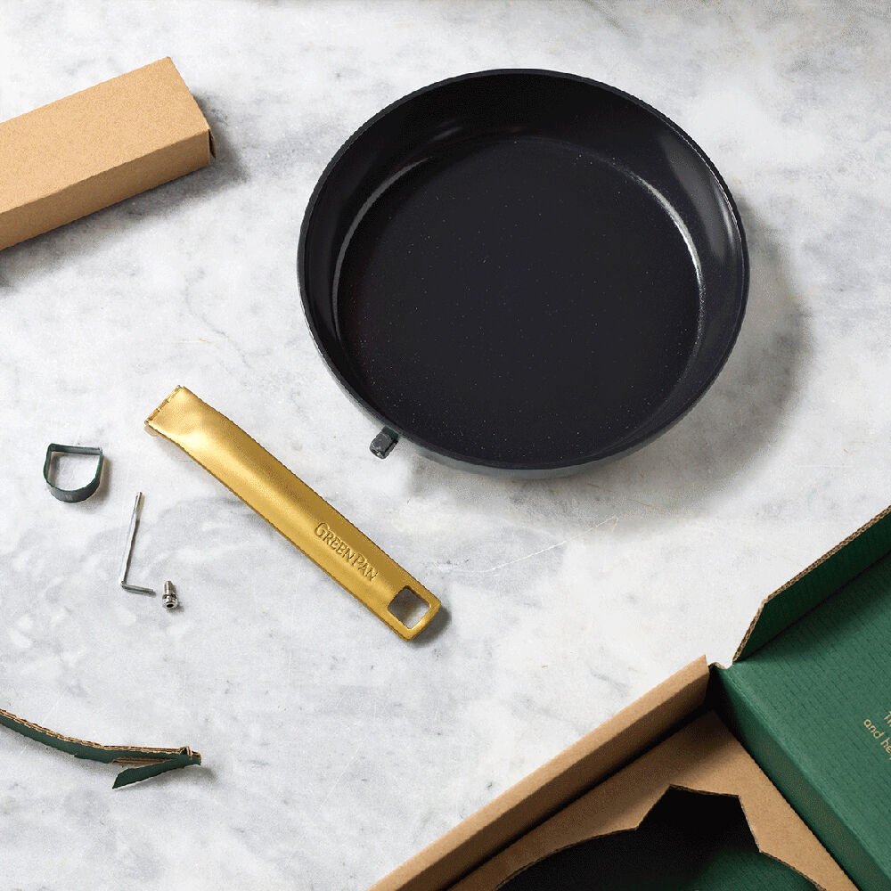 Greenpan 28cm Evolution Ceramic Non-Stick Wok Moroccan Green