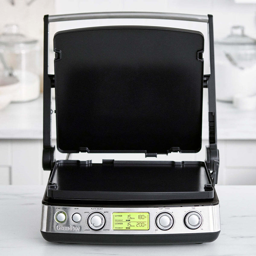 GreenPan Elite Black Contact Grill 230V 2200W Home Kitchen Cookware