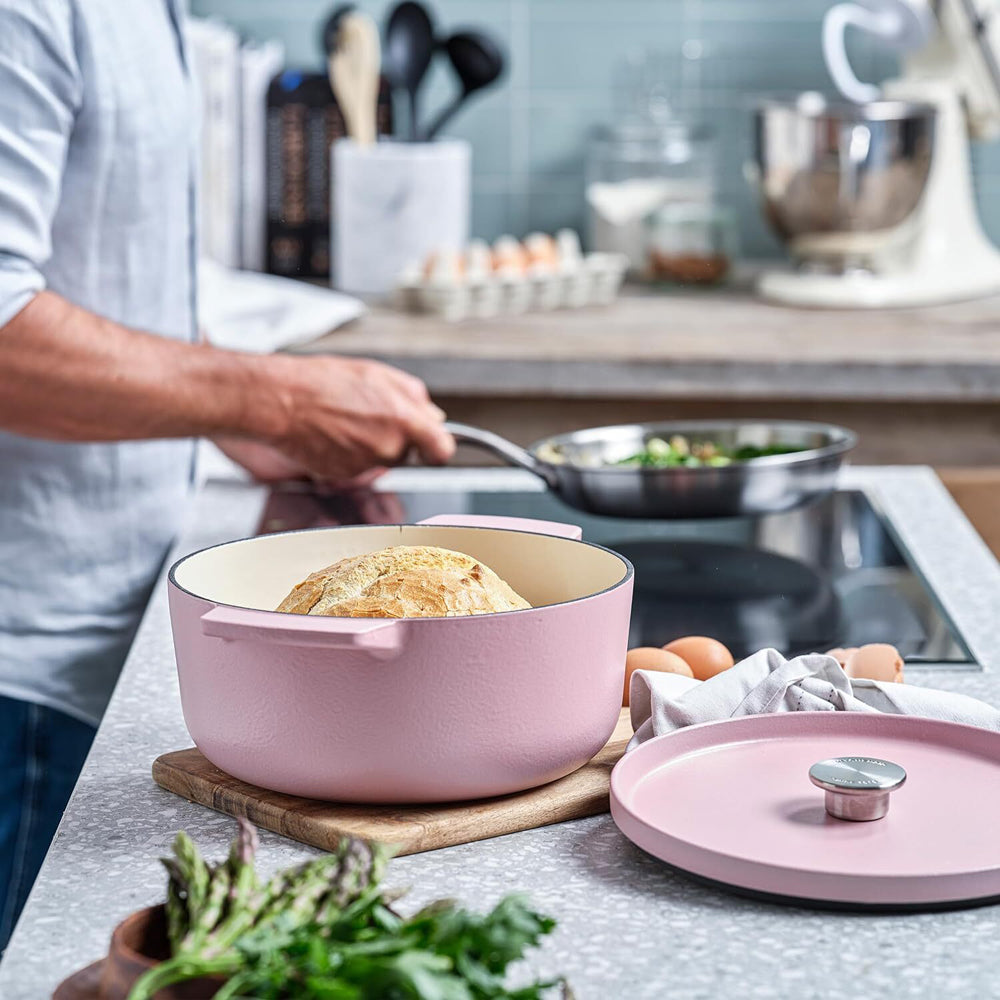 KitchenAid Cast Iron Casserole 26cm/5.2L Dried Rose