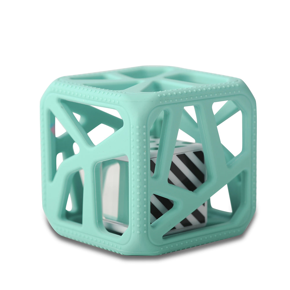 Malarkey Kids Chew Cube Baby/Infant Sensory Rattle/Teether Toy Mint