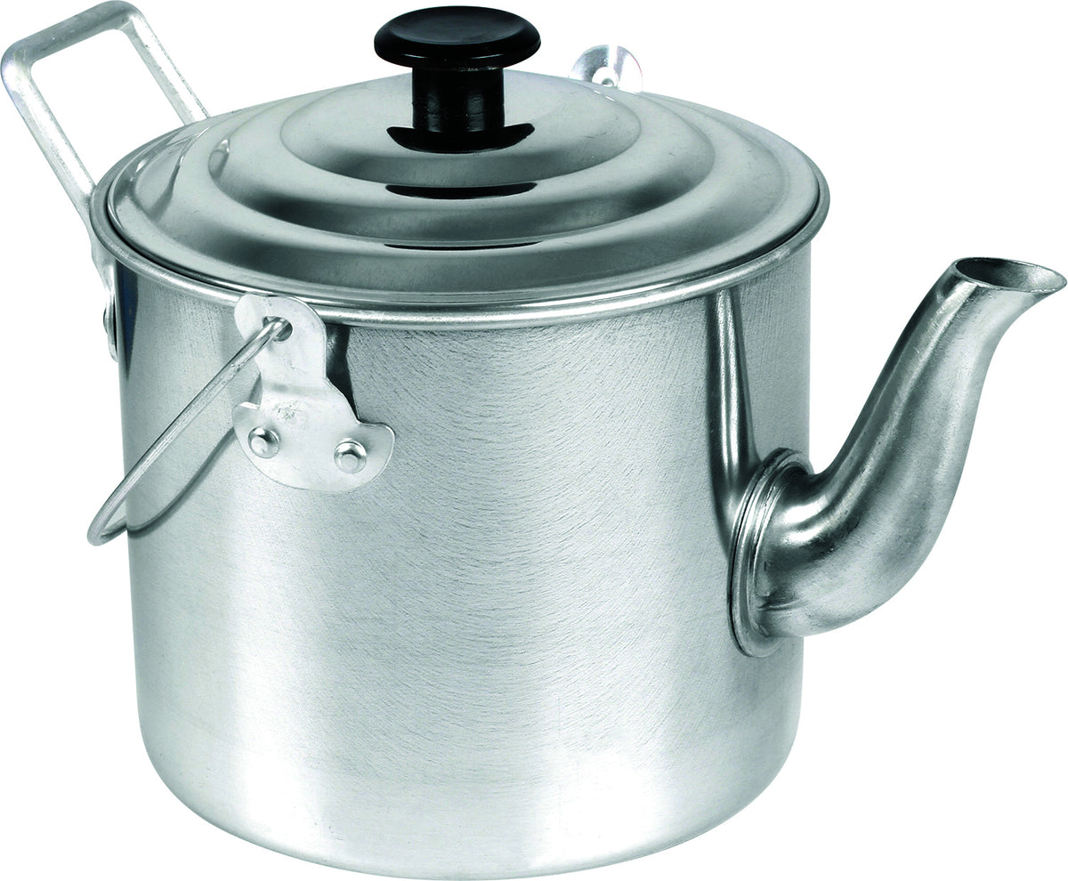 Cockatoo Camping Aluminium 1800ml Billy Teapot - Silver