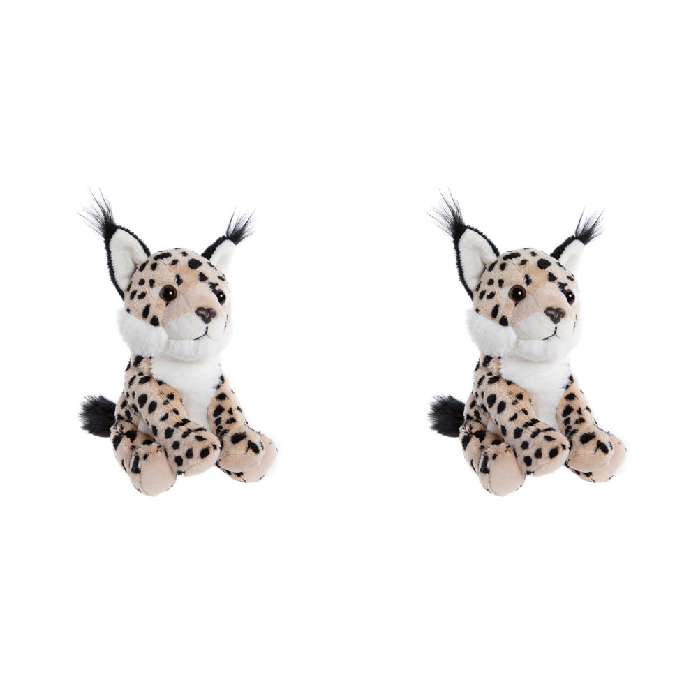 2PK Charlie Bears Cuddle Cub Lynx Kids Soft Play Toy 0m+