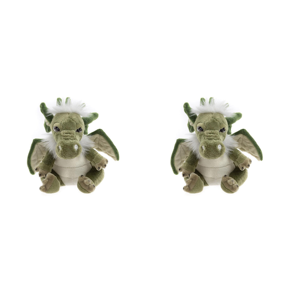 2PK Charlie Bears Cuddle Cub Signals Dragon Kids Soft Play Toy 0m+ - Green