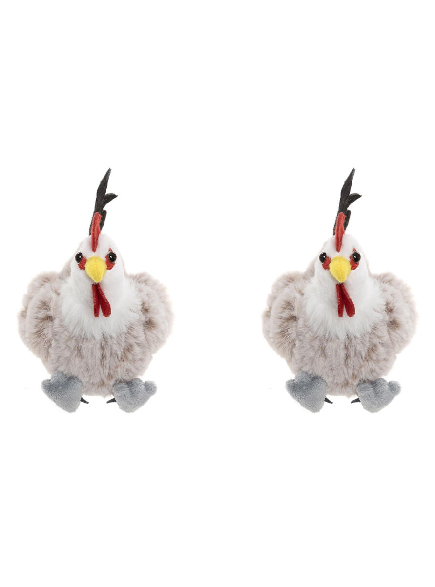 2PK Charlie Bears Kids Plush Toy Rooster Cuddle Club Collection 0Y+ Brown