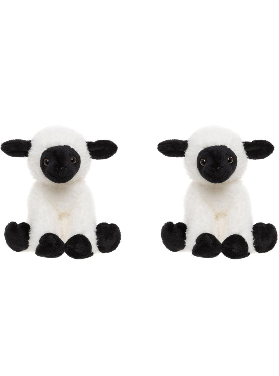 2PK Charlie Bears Kids Plush Toy Lamb Cuddle Club Collection 0Y+ White