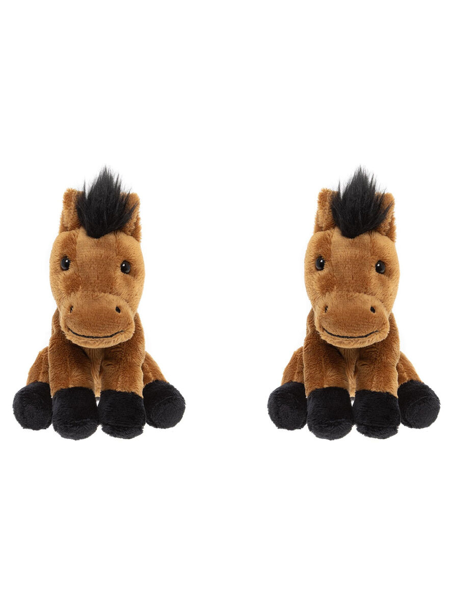 2PK Charlie Bears Kids Plush Toy Chestnut Horse Cuddle Club 0Y+ Brown;
