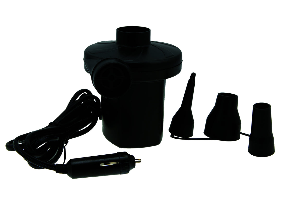 Cockatoo Camping Electric 12V Air Pump w/ Nozzle - Black
