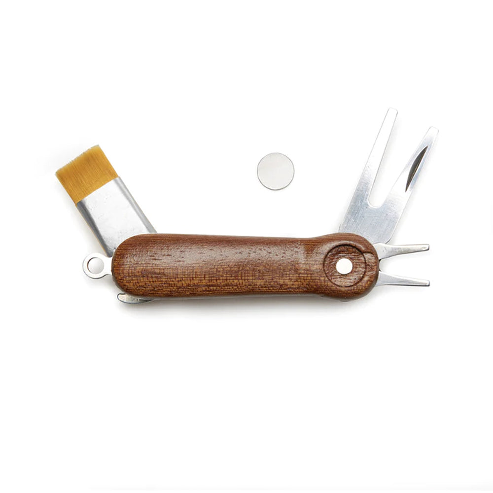 Kikkerland Golf Stylish Wooden Multifunction/Multi Tool Set