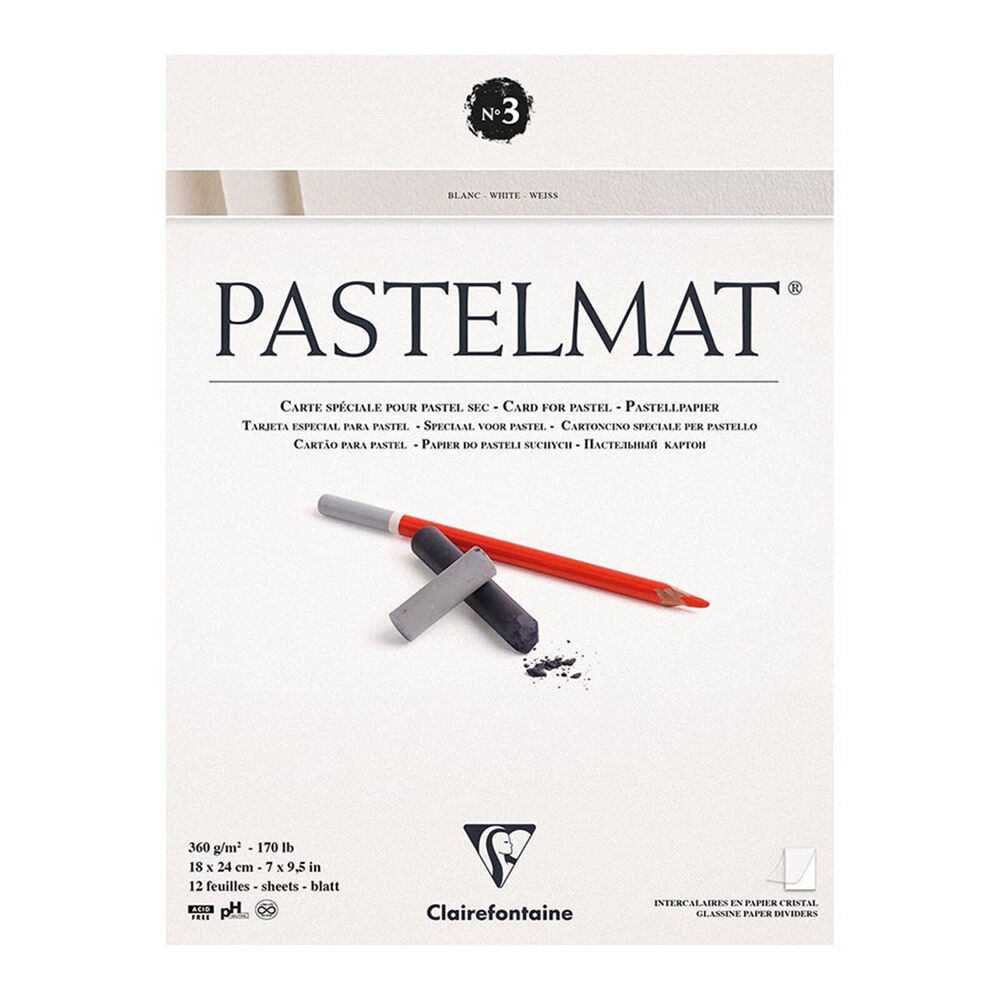 Clairefontaine Pastelmat Pastel Paper Pad No.3 12 Sheets 18x24cm 360gsm