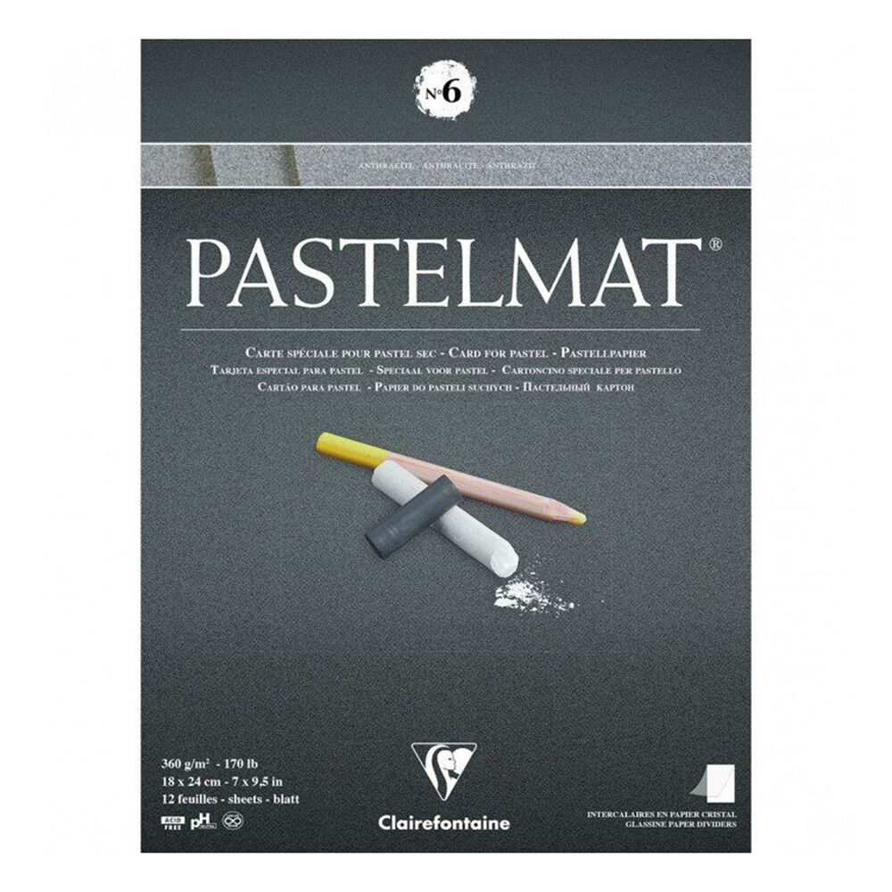 Clairefontaine Pastelmat Pastel Paper Pad No.6 12 Sheets 18x24cm 360gsm