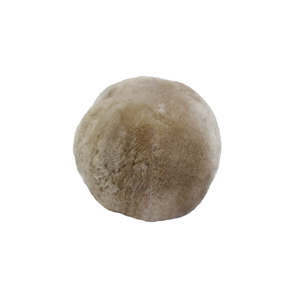 Huxford Grove The Kallista Sheepskin Ball Cushion 28cm - Nappa