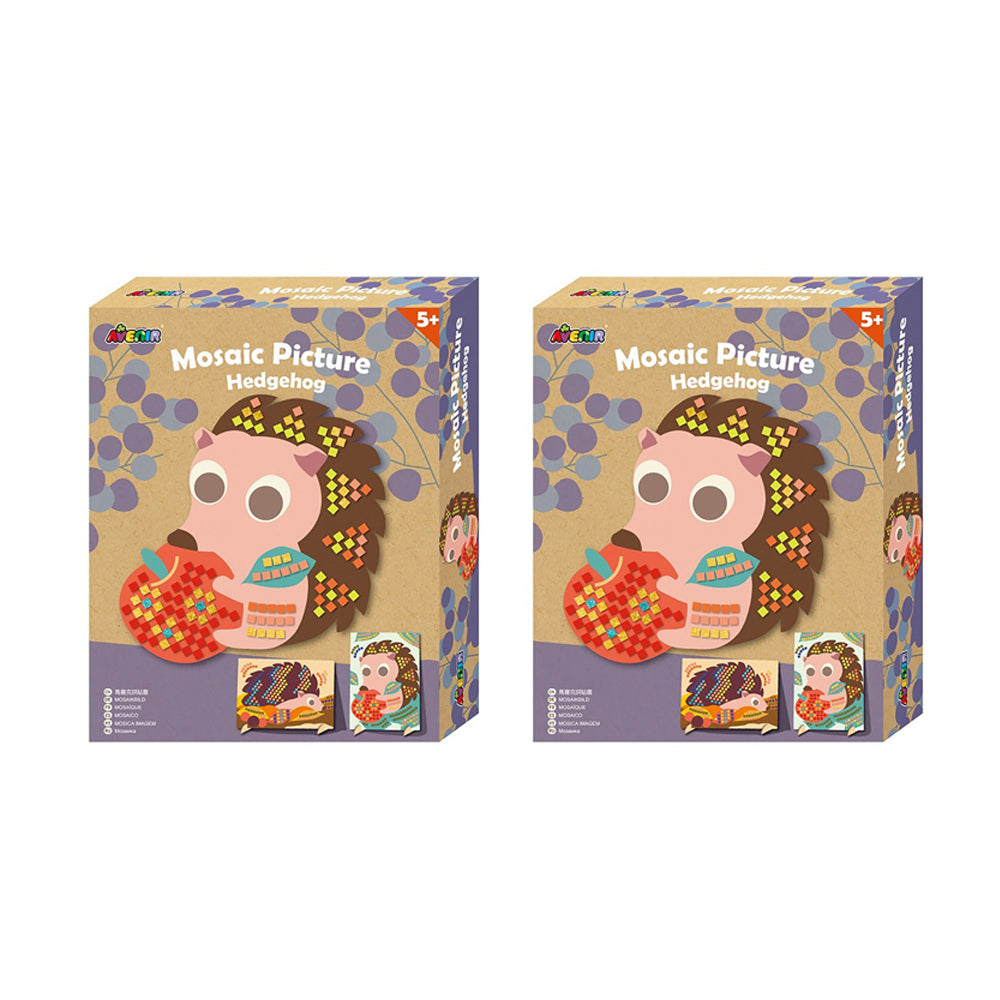2PK Avenir Mosaic Picture Hedgehog Creative Art/Craft Kids 3y+