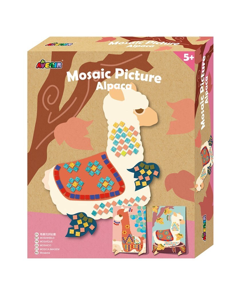 2PK Avenir Mosaic Picture Alpaca Creative Art/Craft Kids 3y+