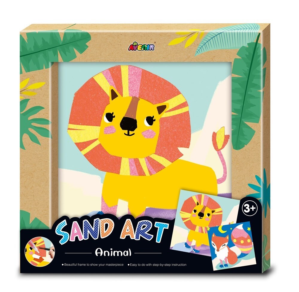 2PK Avenir Sand Art/Craft Animal Frame Display Kids Toy 3y+