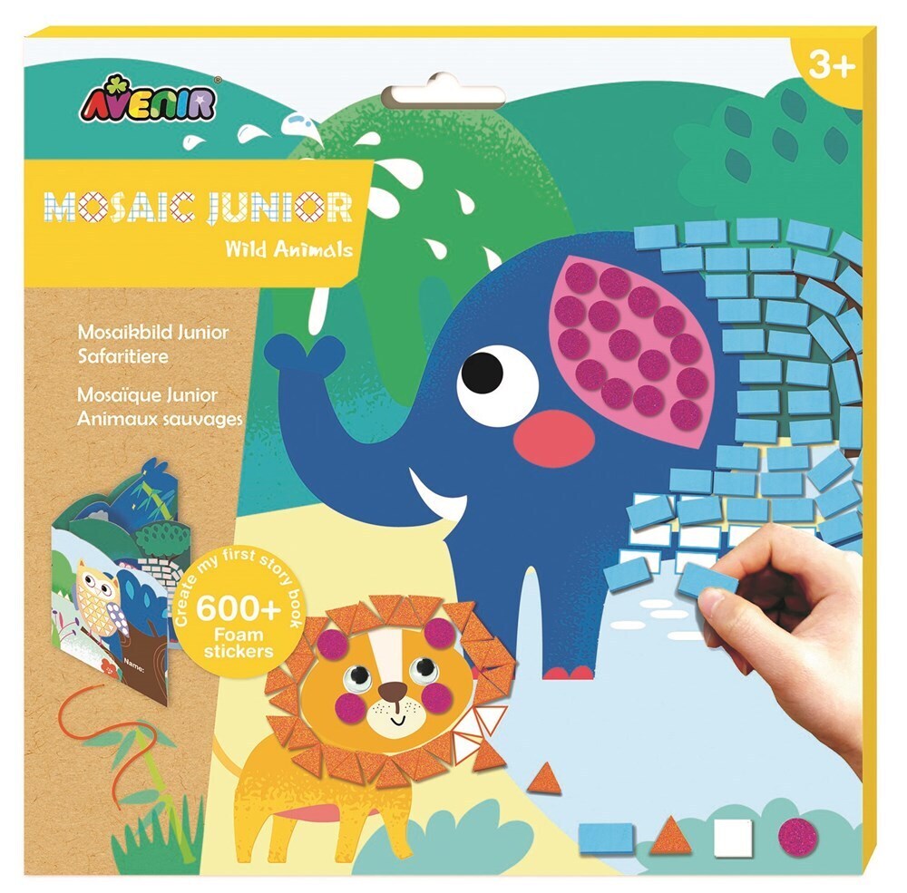2PK Avenir Mosaic Junior Wild Animals DIY Activity Kids/Children Toy 3y+
