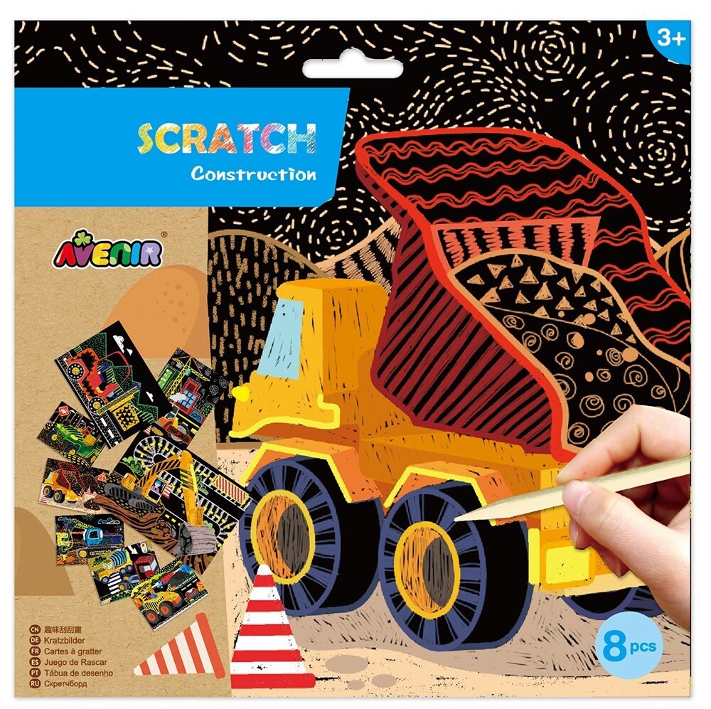 3PK Avenir Scratch Construction Paper Sheet Art/Craft 3y+