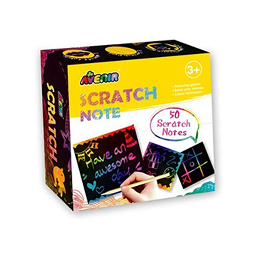 12pc Avenir Kids Rainbow Scratch Note Books Display 20x10cm 3y+