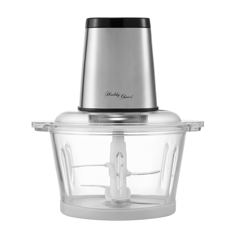Healthy Choice Large Powerful Food Chopper w/ 2L Glass Bowl 300W