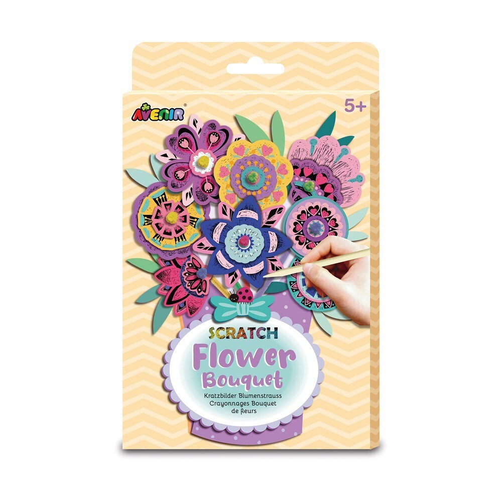 2PK Avenir Scratch Flower Bouquet Kids/Toddler Activity 5y+