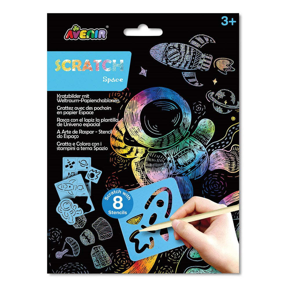 Avenir Scratch & Stencil Space Kids/Children Art Activity Toy 3y+
