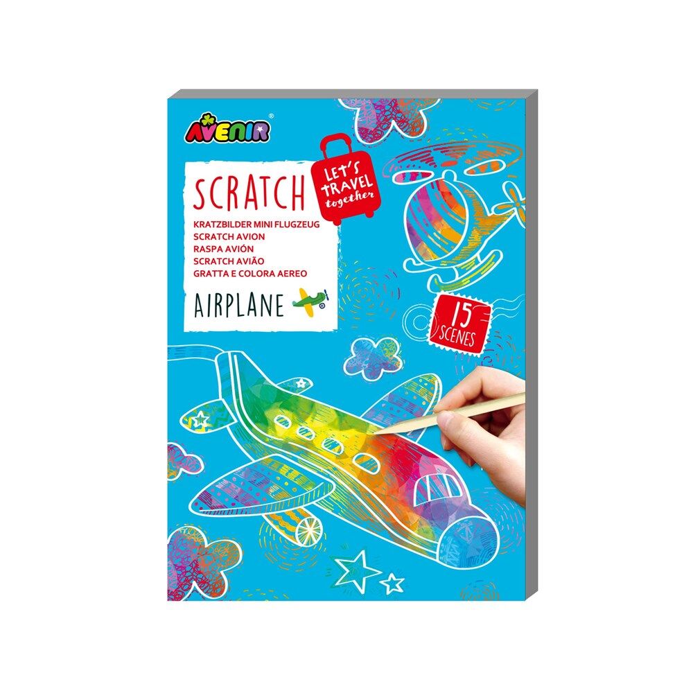 5PK Avenir Mini Scratch Book Airplane Art & Craft Toys 10x14cm Kids 3y+