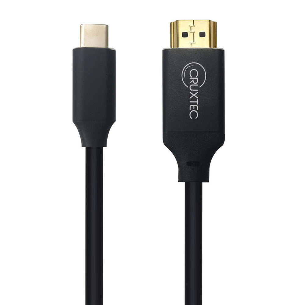 Cruxtec 1m USB-C Male to HDMI 2.0 Male 4K/60Hz Cable - Black