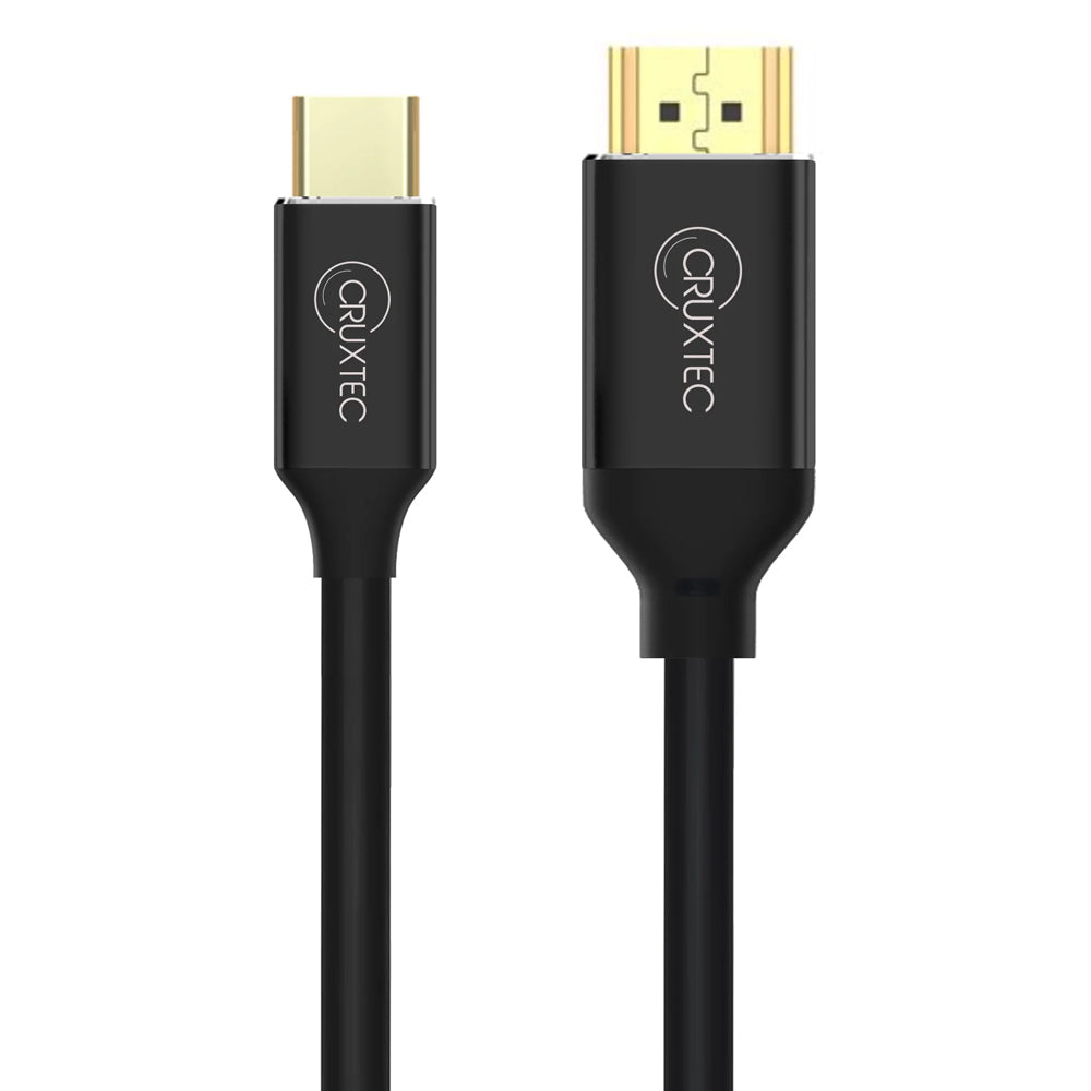 Cruxtec CH8K-01-BK USB-C Male To HDMI Male Cable 1m Black