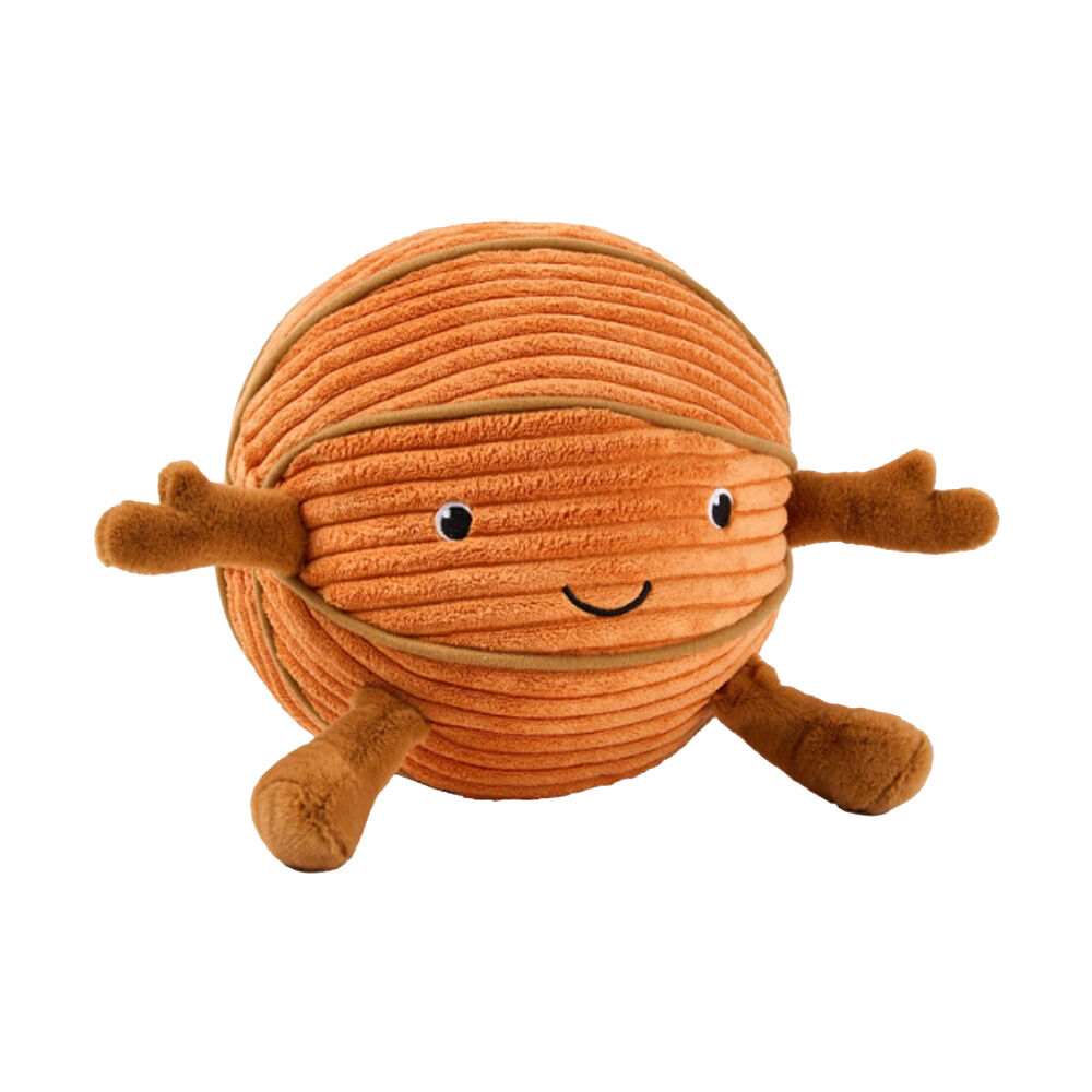 Linen House Kids Benny Basketball Children's Novelty Animal Cushion Orange 34cm
