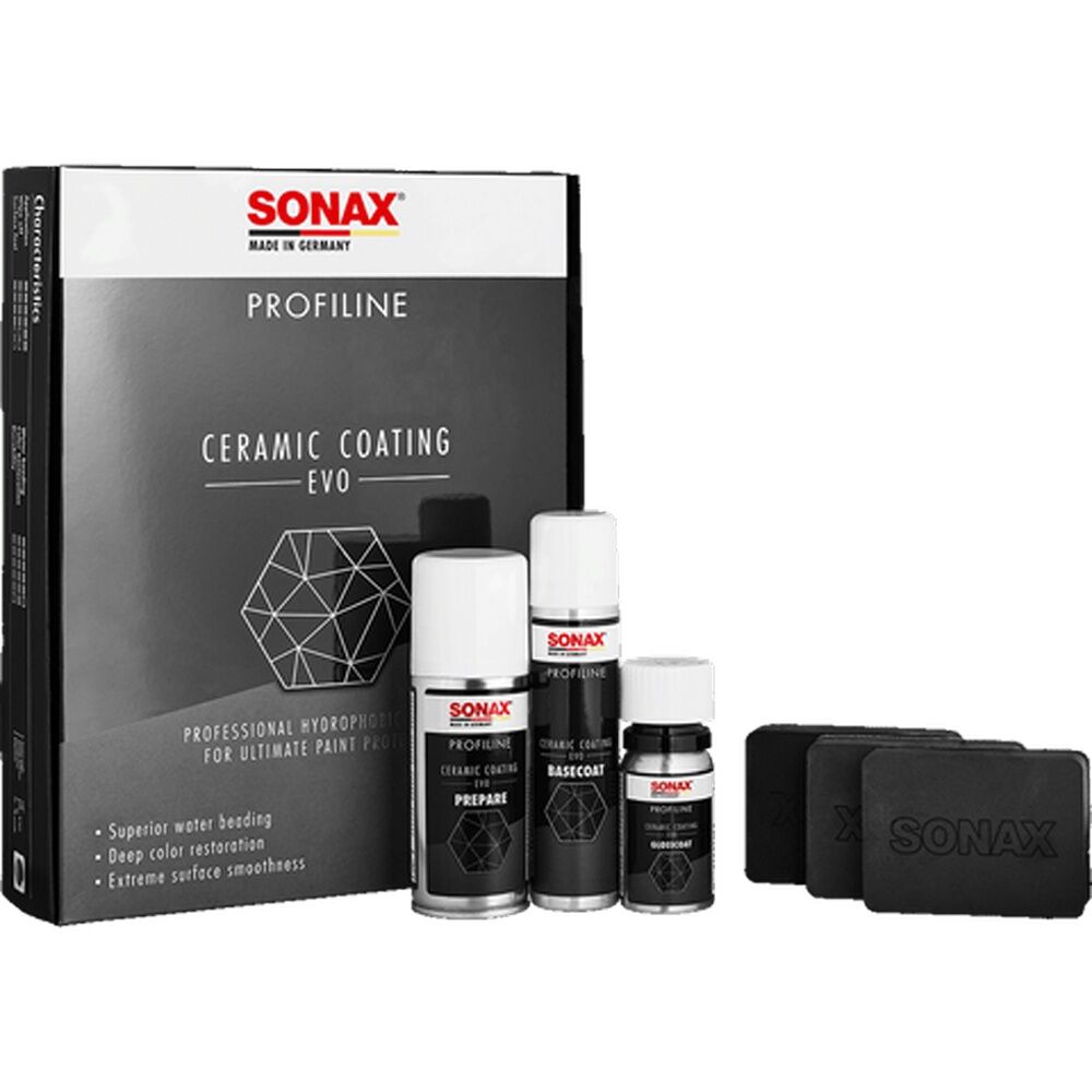 Sonax Profiline Ceramic Coating CC Evo Kit With Long-Lasting Hydrophobic Gloss