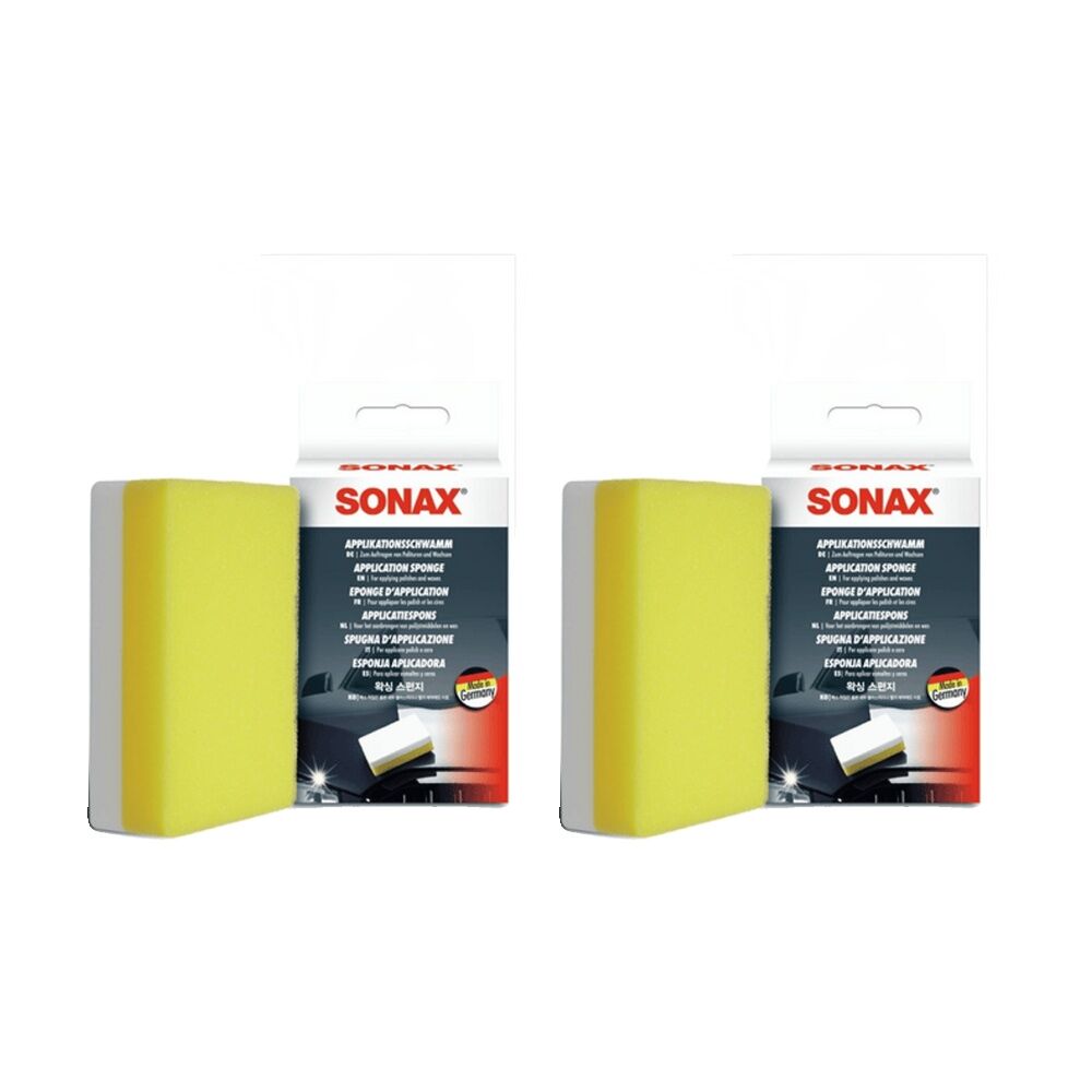 2PK Sonax Dual-Sided Application Sponge Hand Polisher Cleaning Tool