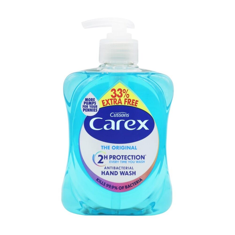 6PK Carex Hand Wash Original Antibacterial 2H Protection Pump Bottle 333ml