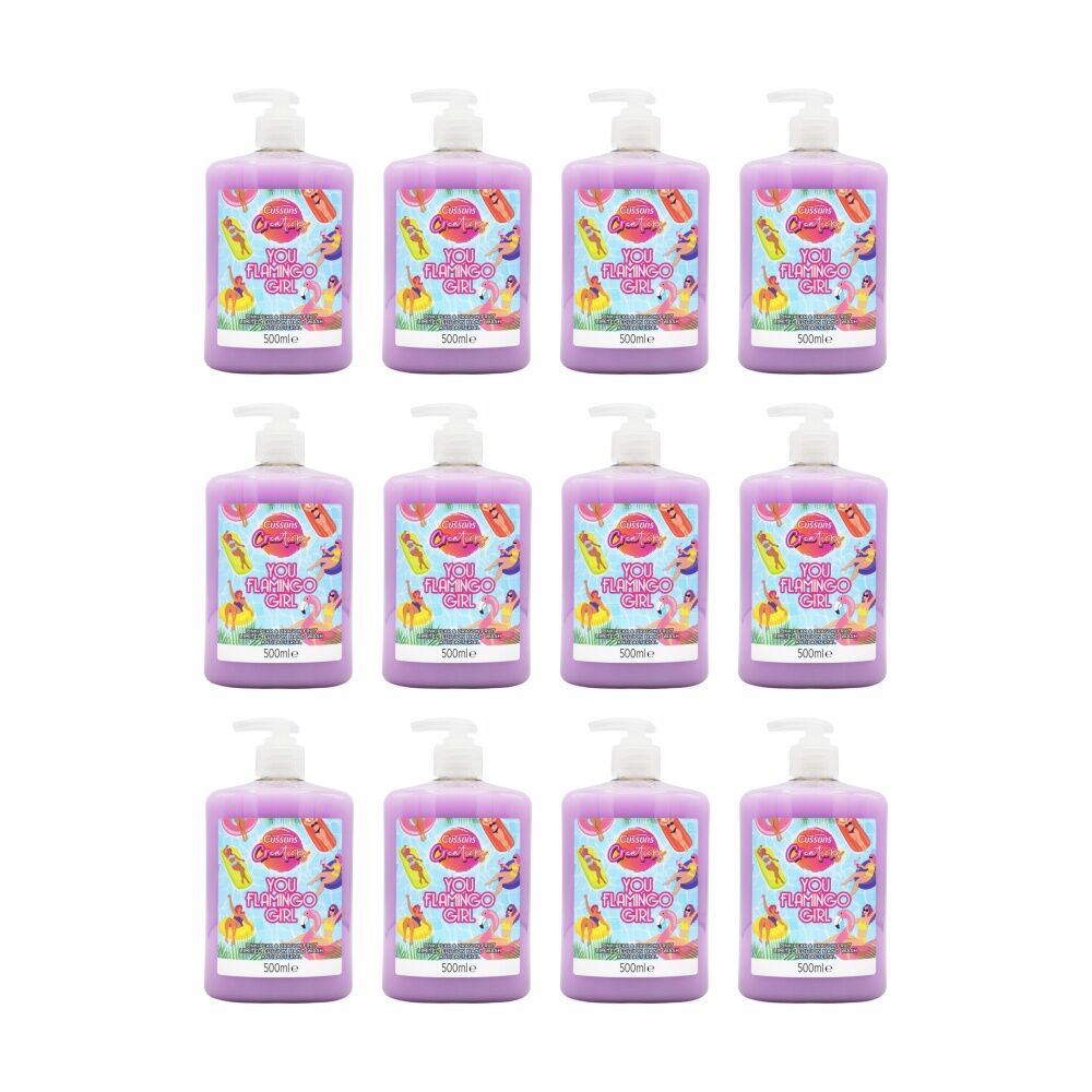 12PK Cussons Hand Wash Creations You Flamingo Girl Pink Pear Dragon Fruit 500ml