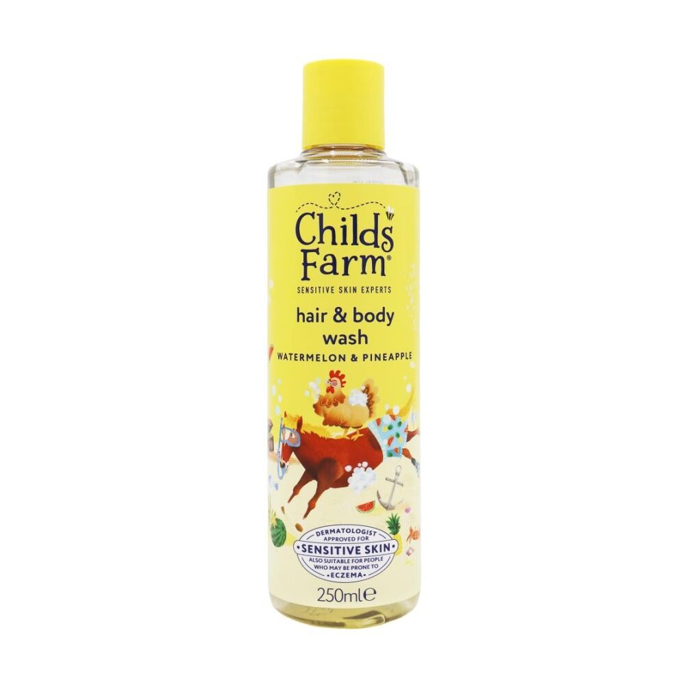6PK Childs Farm Kids Hair & Body Wash Watermelon Pineapple Scented 250ml