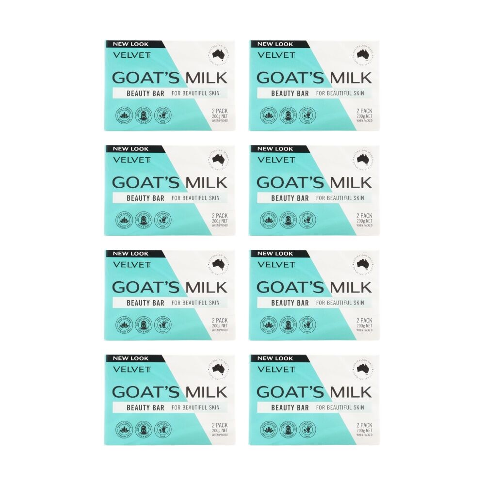 8PK Velvet 2 Pack Beauty Bar Goats Milk For Beautiful Skin 200g Each