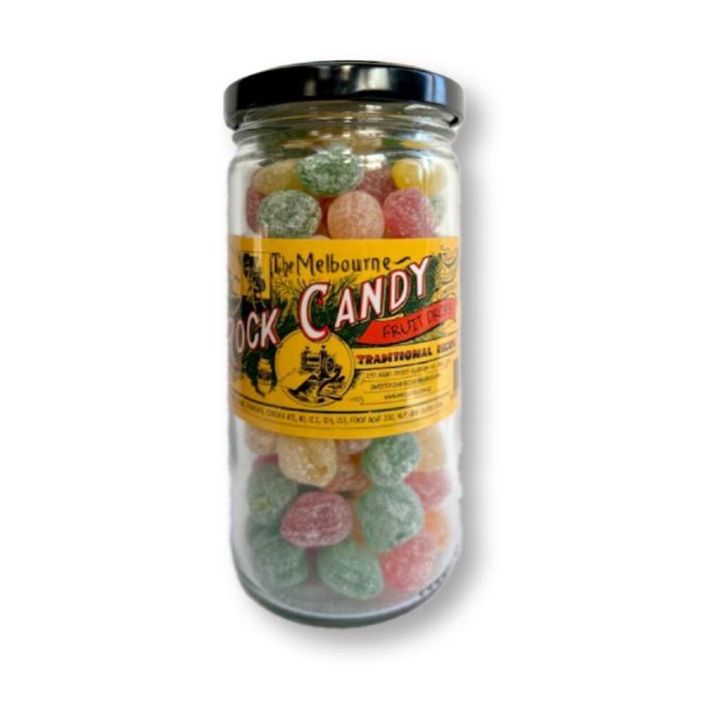 12PK Melbourne Rock Candy Tradition Hard Boiled Sweets Lollies Fruit Drops