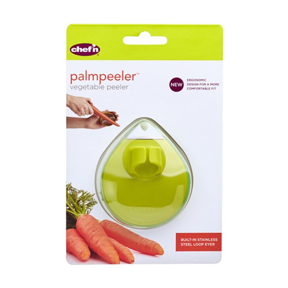 2PK Chef'n PalmPeeler Vegetable Peeler Ergonomic Green Stainless Steel