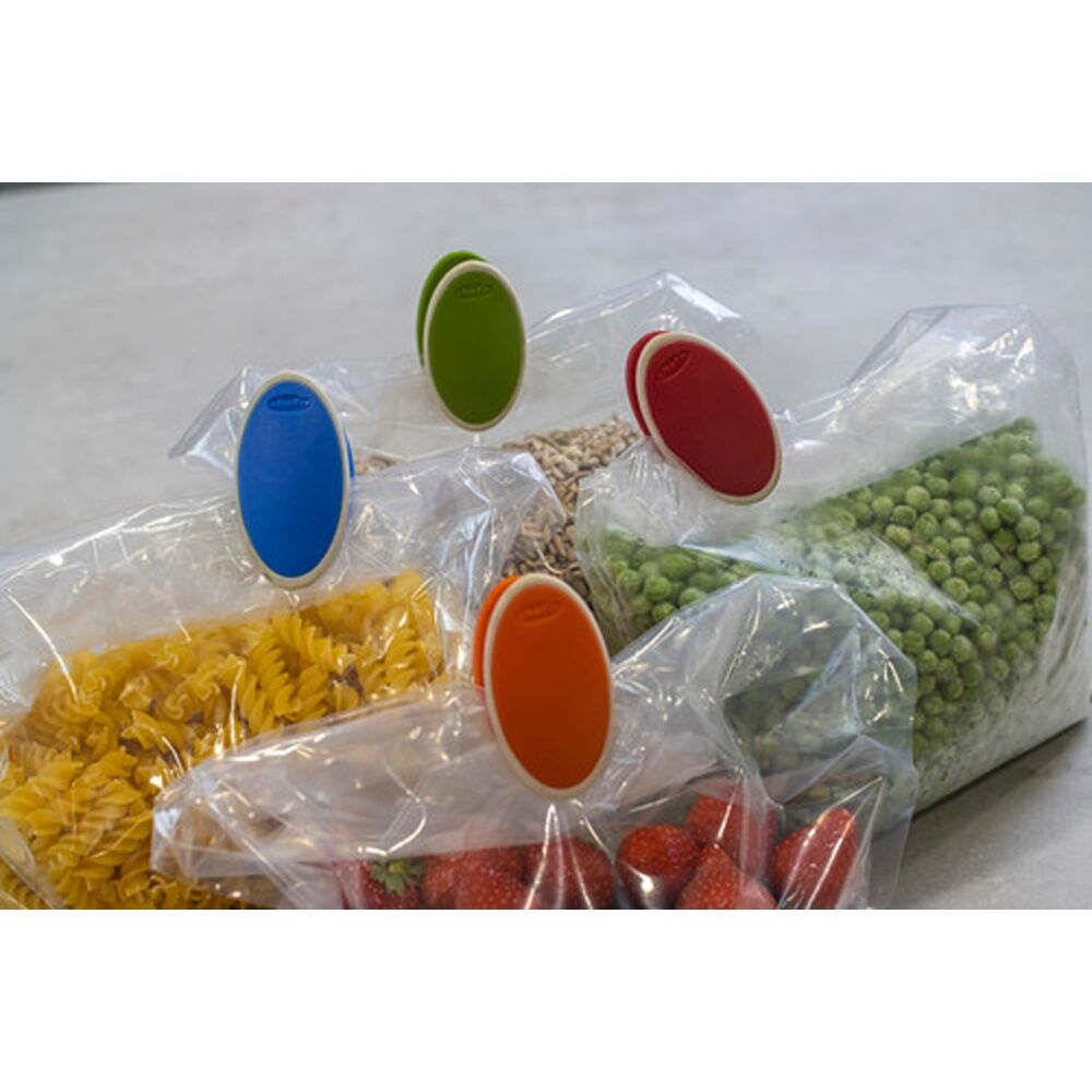 2PK 4pc Chef'n Bag Clips Small Assorted Colours Food Sealing