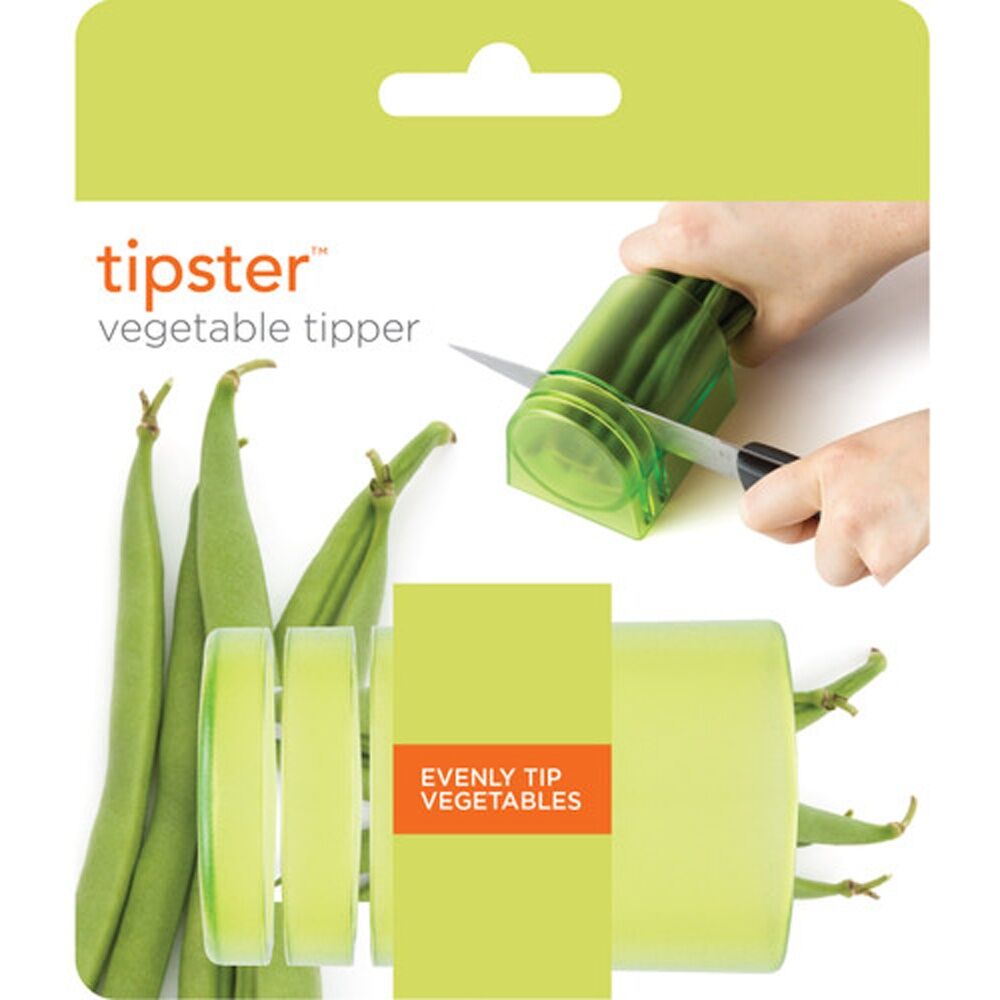 2PK Chef'n Tipster Vegetable Tipper Evenly Tips Vegetables Green Kitchen Tool
