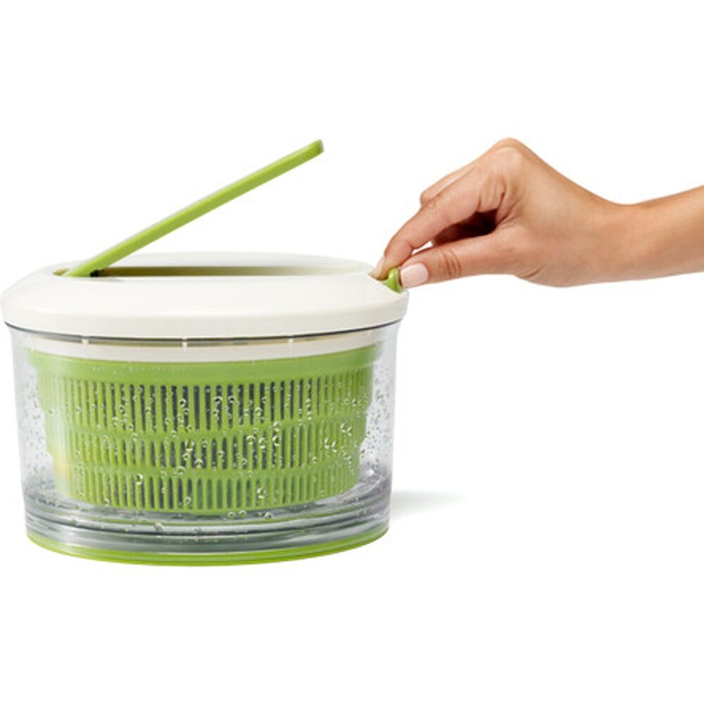 Chef'n SpinCycle Salad Spinner Easy-Push Lever Green Kitchen Tool