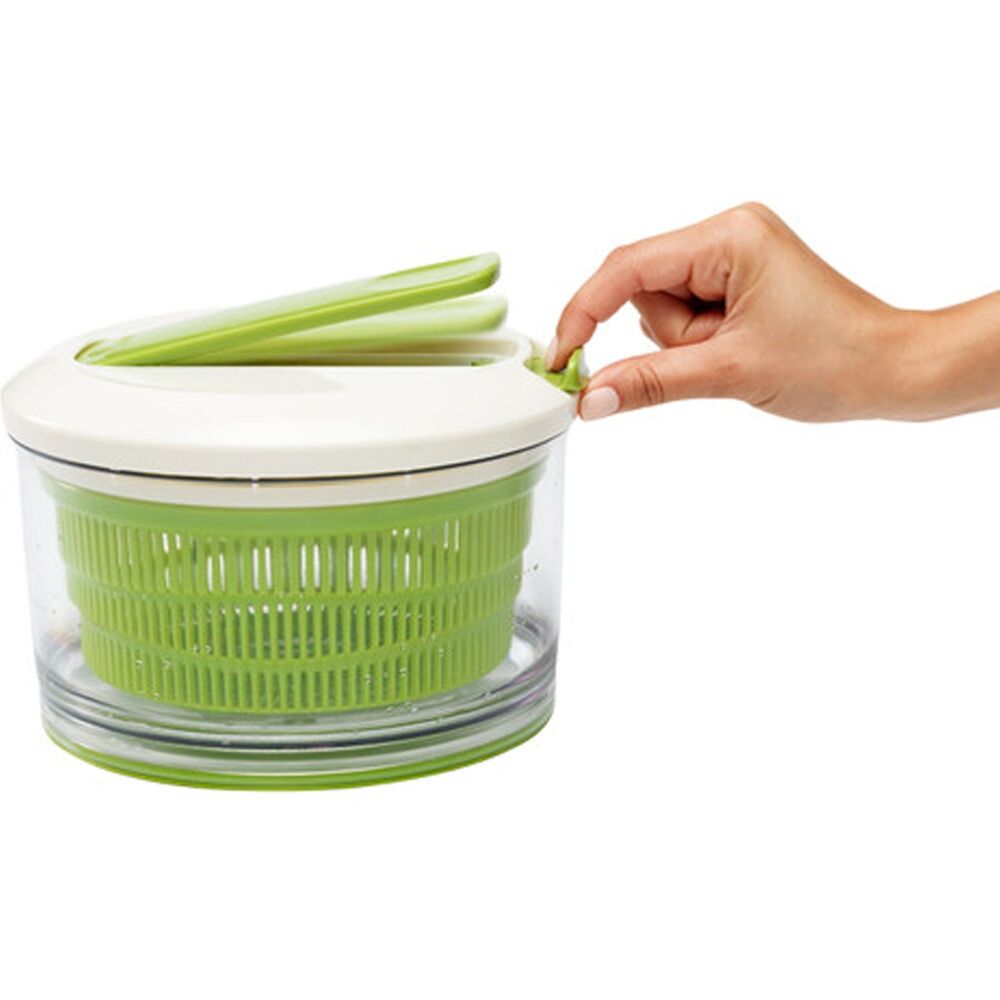Chef'n SpinCycle Salad Spinner Easy-Push Lever Green Kitchen Tool