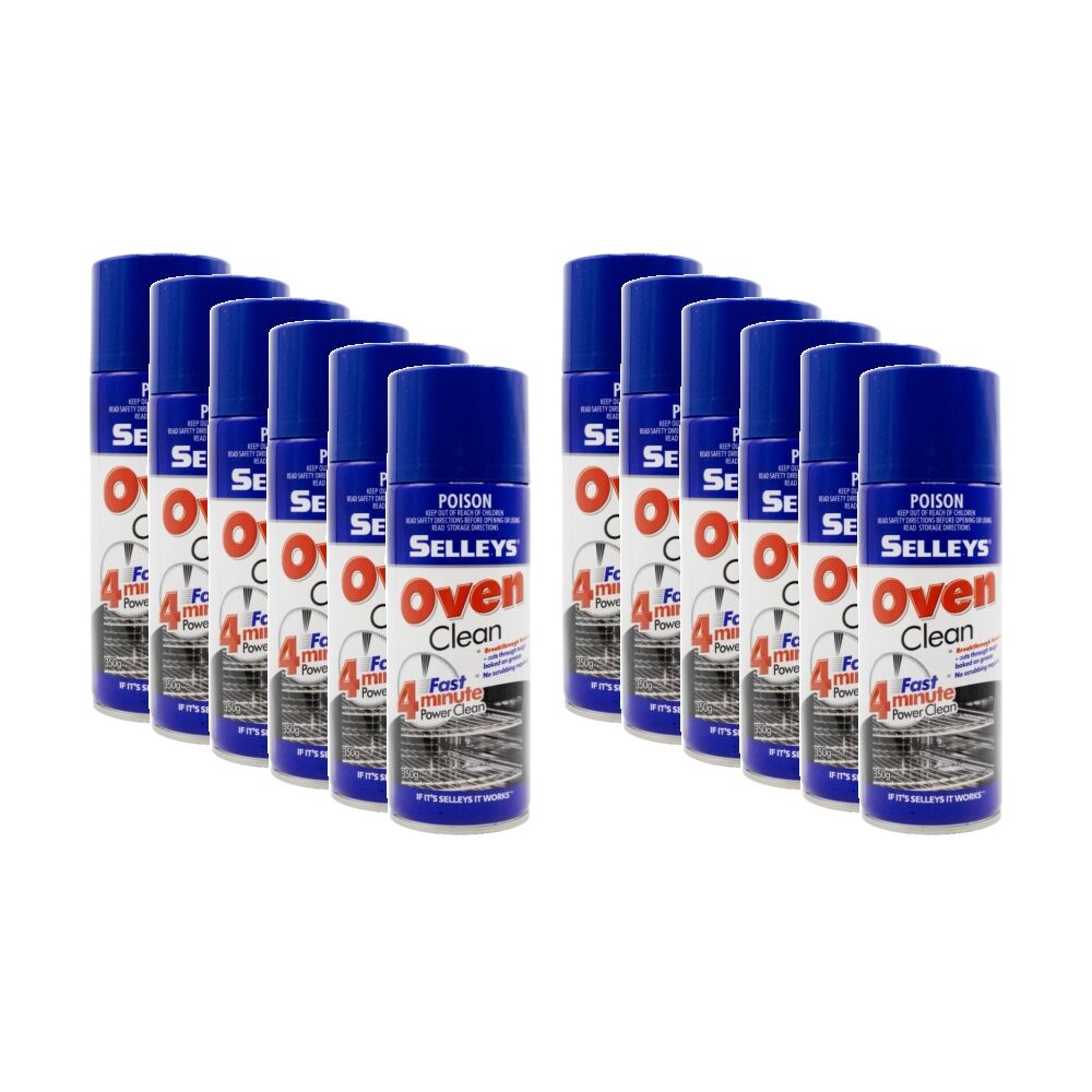 12PK Selleys Oven Clean Fast 4 Minute Power Cuts Through Grease Product 350g