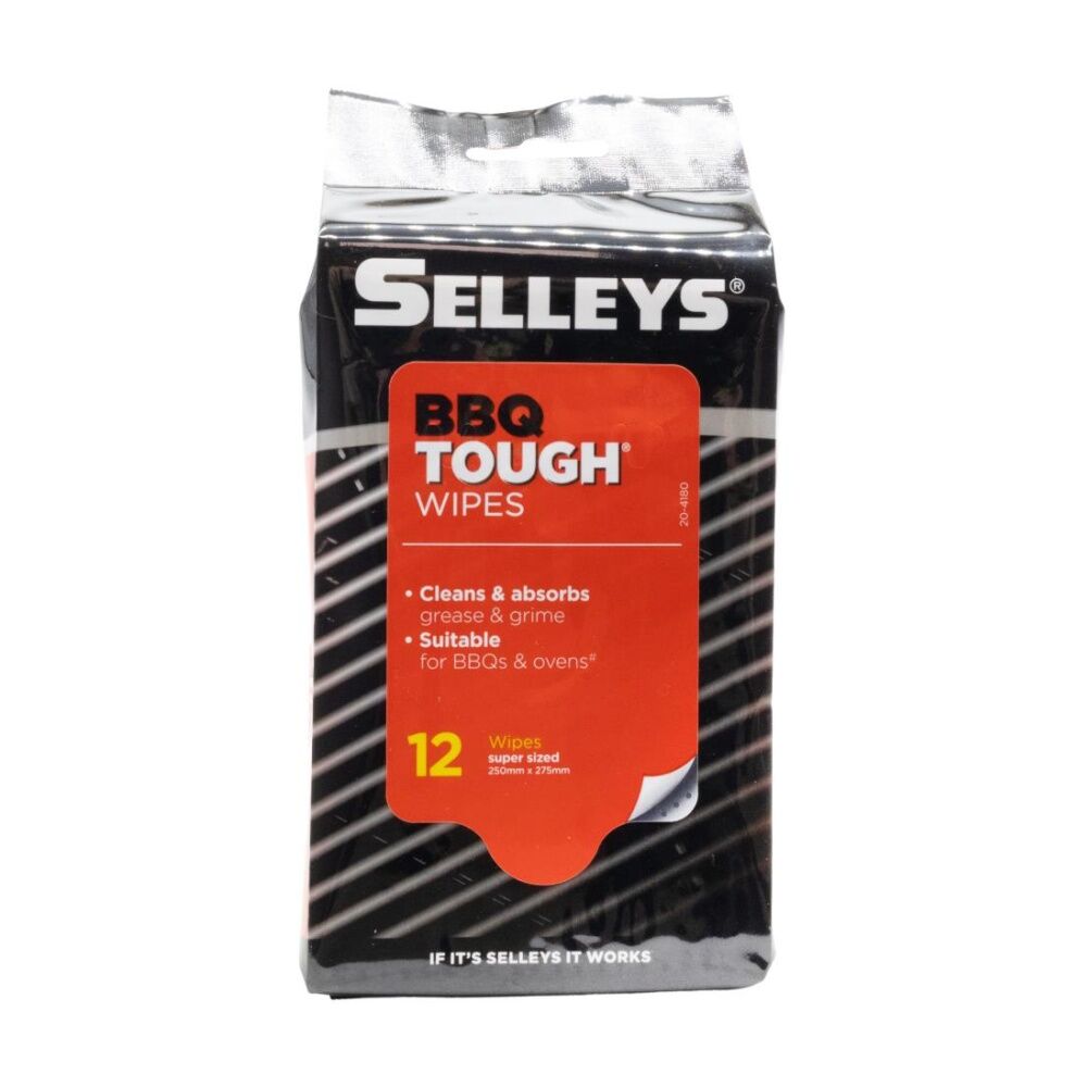 5x 12pc Selleys Wipes BBQ Tough Super Sized Cleaning Sponge Wipe Set 250x275mm