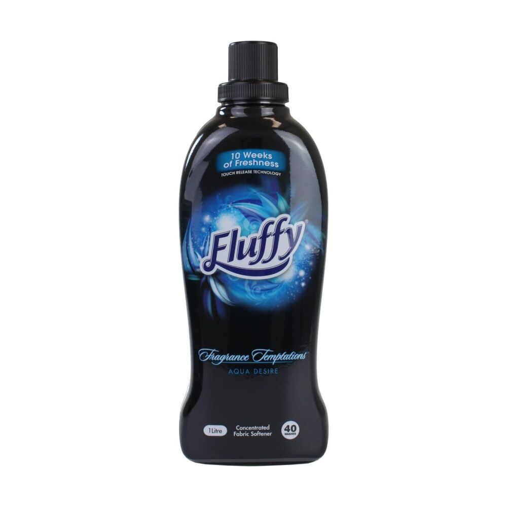 8PK Fluffy Fabric Conditioner Temptations Aqua Desire Concentrated 850mL