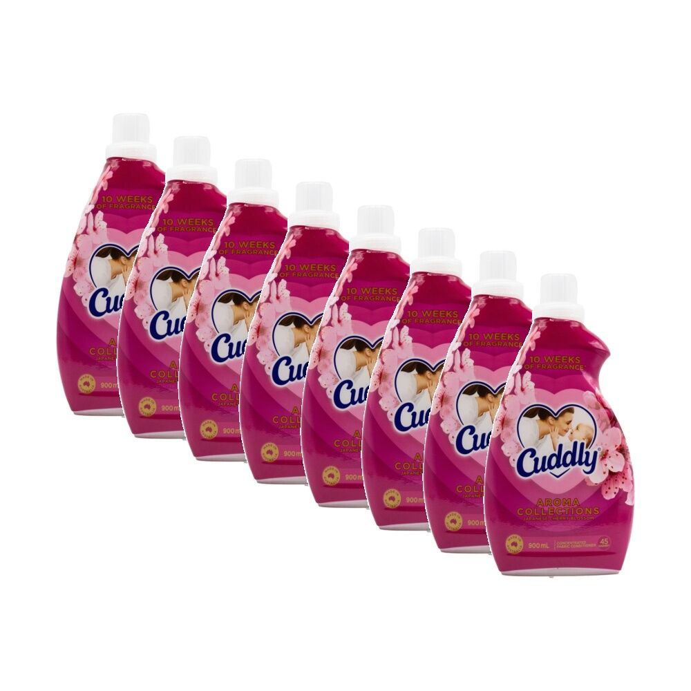 8PK Cuddly Aroma Collections Fabric Conditioner 900ml Japanese Cherry Blossom