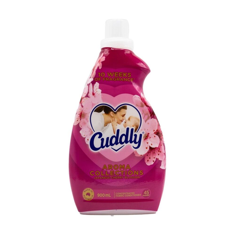 8PK Cuddly Aroma Collections Fabric Conditioner 900ml Japanese Cherry Blossom