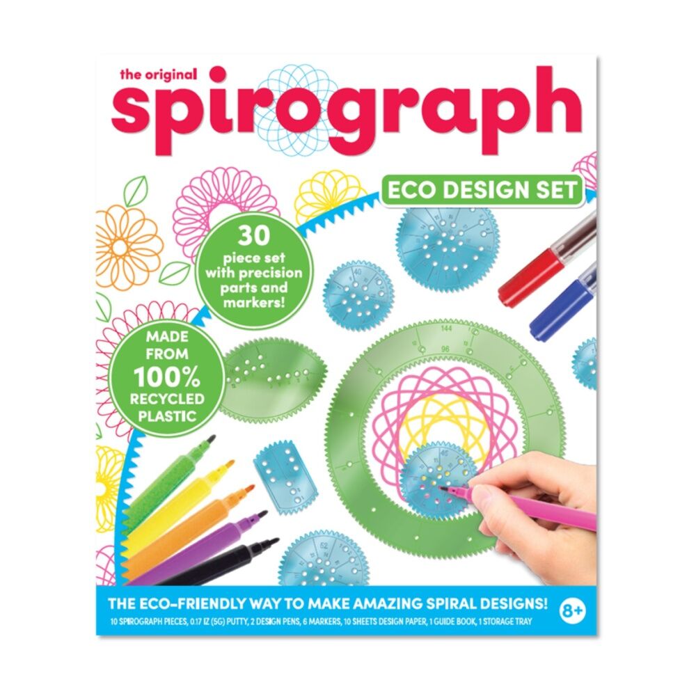 30pc Spriograph Eco Spirograph Design Set Recycled Drawing Kit
